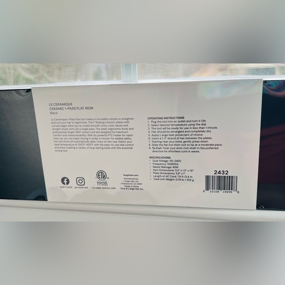 L’ange Ceramic Flat Iron - Picture 2 of 3